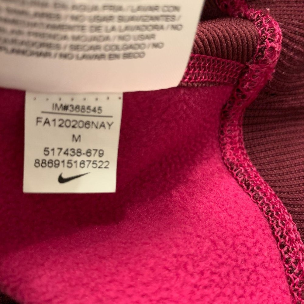 Nike Therma Fit Fleece Hoodie Neon Swoosh Medium - Picture 12 of 12